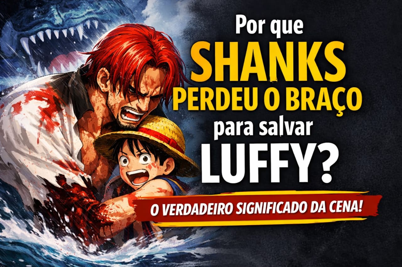 Por que Shanks perdeu o braço para salvar Luffy