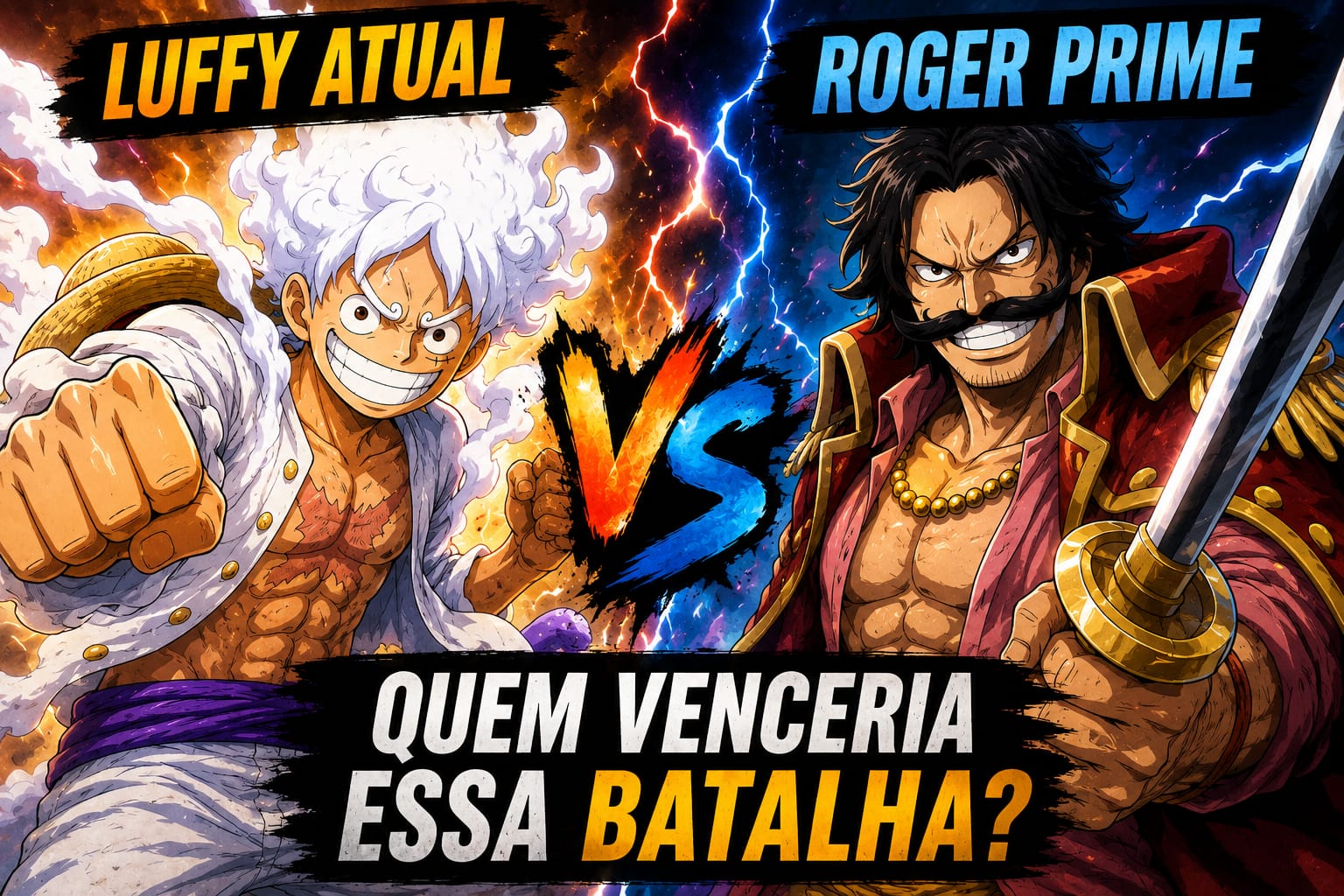 Luffy Atual VS Roger Prime